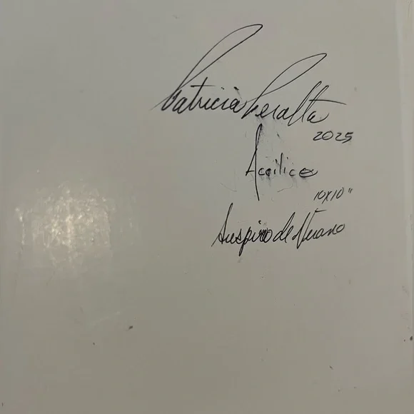 Green and Pink Impressionist Meadow Painting - Picture 7 of 7